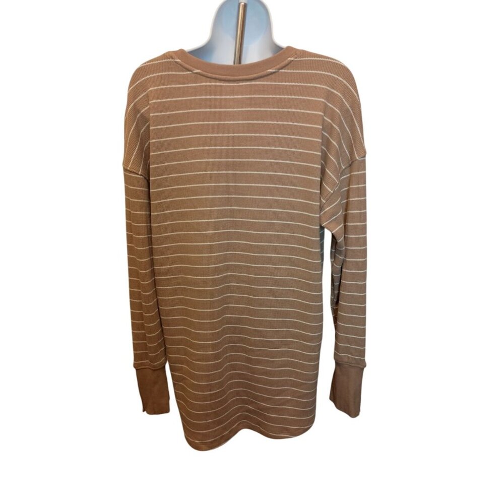Sonoma Good For Life Women's 1X Plus Cozy Waffle Pullover Top Log Sleeve  Shirt - Picture 5 of 8